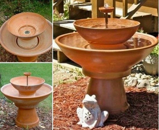 20+ Terra Cotta Clay Pot DIY Project for Your Garden - Terracotta Pot Fountain DIY Tutorial