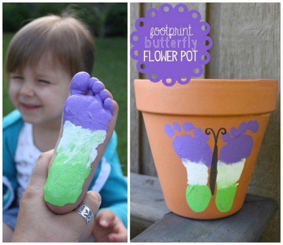 How to DIY Butterfly Footprint Flower Pot