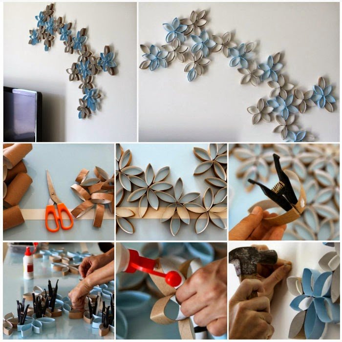 DIY 3D Paper Roll Flower Art