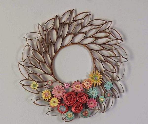 DIY 3D Paper Roll Flower Art2-fabartdiy