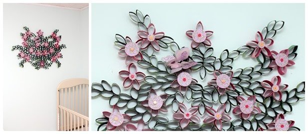 DIY 3D Paper Roll Flower Art6-fabartdiy