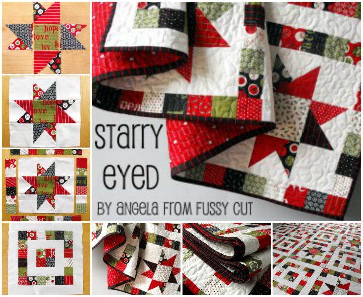 DIY Lovely Starry Eyed Patchwork Quilt Tutorial & Inspirations