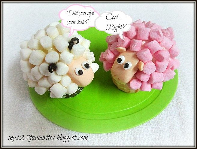 DIY Marshmallow Sheep Cupcakes5