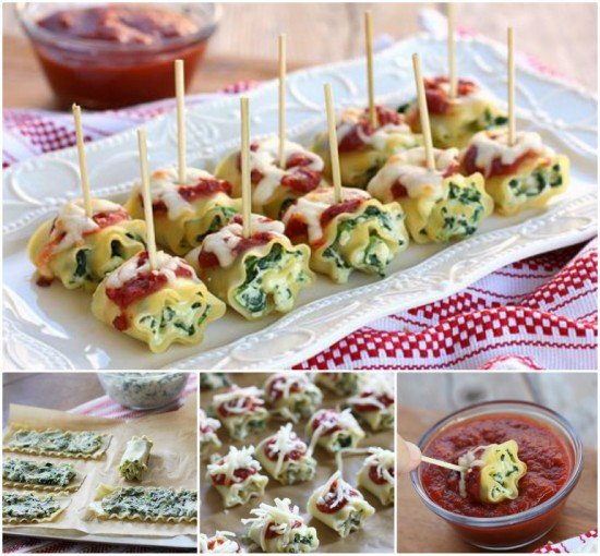 DIY Mini Spinach Lasagna Roll Ups Recipe