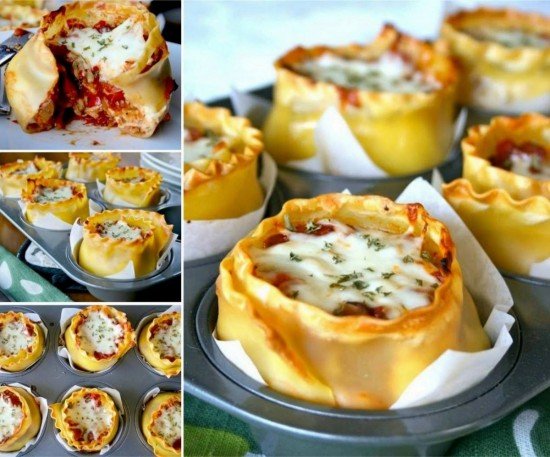 DIY Muffin Tin Lasagna Cups Recipe