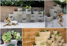 DIY Space Saving Cinder Block Garden Planter DIY Space Saving Cinder Block Garden Planter