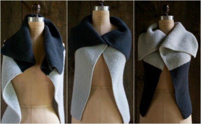 DIY Sideways Garter Vest free ppattern