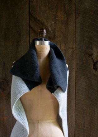 DIY Sideways Garter Vest free ppattern