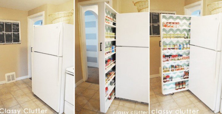 How to DIY Space Saving Pull-Out Pantry Cabinet tutorial