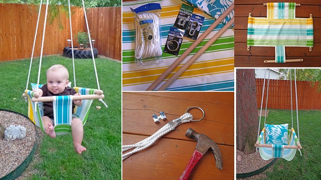 Fabulous DIY Patio and Garden Swings04-Hammock-Type baby swing