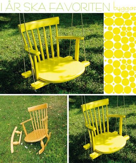 Fabulous DIY Patio and Garden Swings16A- Rocking Chair Tree Swing