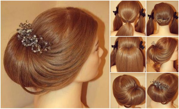 How to DIY Elegant Roll Up Wedding Updo Hairstyle