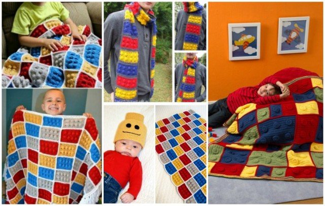 How to DIY Crochet Lego Blanket and Scarf Pattern