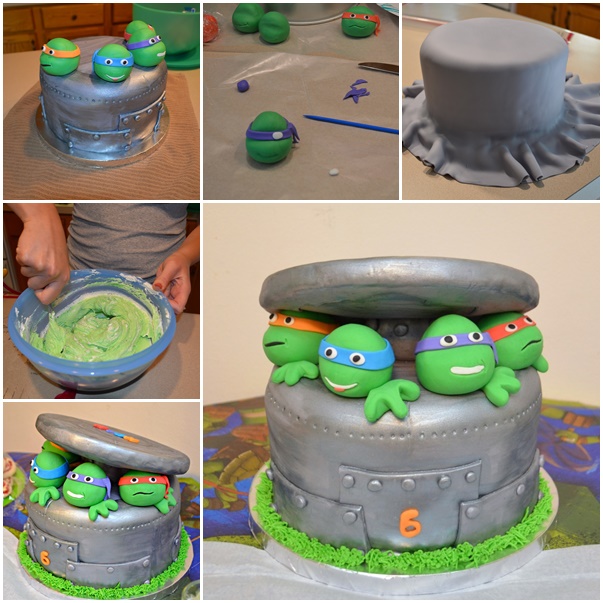 DIY Ninja Turtle Cake Tutorial