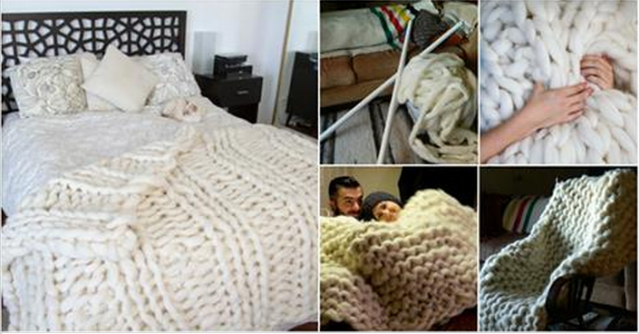 How to DIY Knit Cozy Giant Blanket with PVC Pipes 