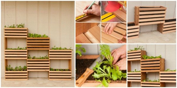 How to Make a Modern Space-Saving Vertical Vegetable Garden Wall