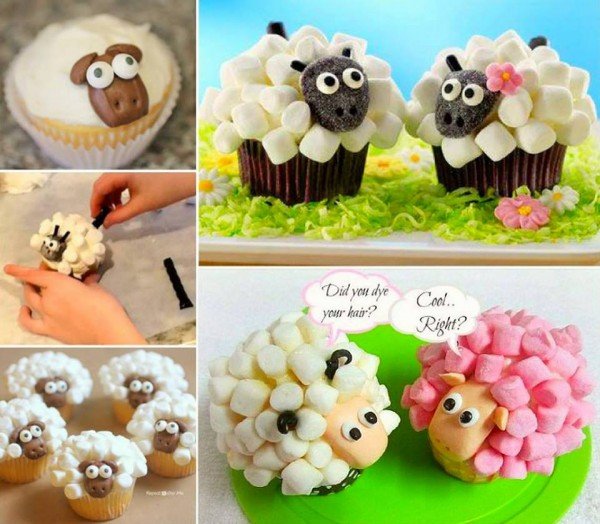 DIY Marshmallow Sheep Cupcakes