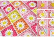 DIY Crochet Daisy Flower Square Blanket Free Crochet Patterns Crochet Daisy Flower Square Blanket Free Crochet Patterns