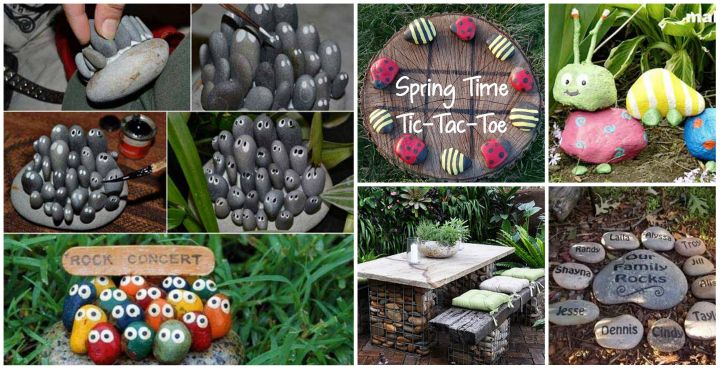 20+ Fabulous DIY Garden Decorating Ideas with Pebbles, Stones and Rocks