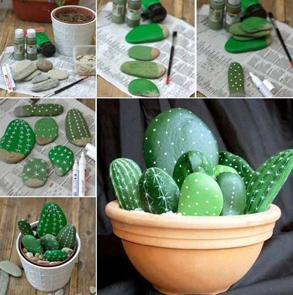 20+ Fabulous DIY Garden Decorating Ideas with Pepples and Stones13