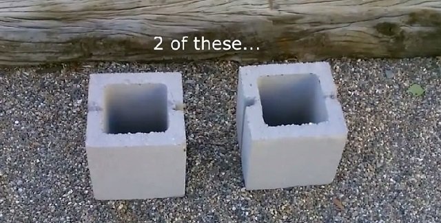 DIY Concrete Block Dual Burner Rocket Stove3