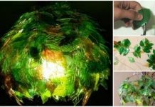 How to DIY Plastic Bottle Leaf Chandelier DIY Leaf Lamp Shade from Plastic Bottles