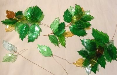 DIY Leaf Lamp Shade from Plastic Bottles