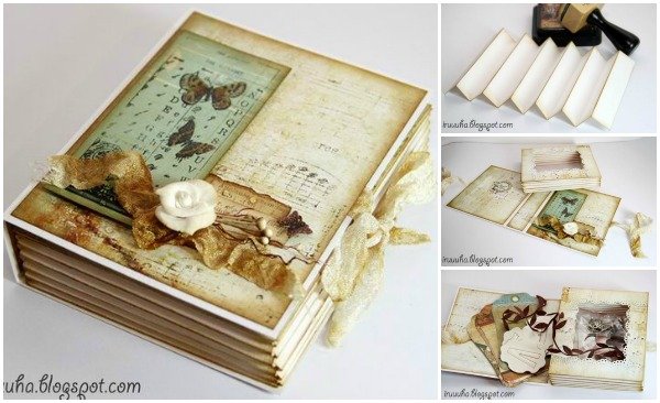 DIY Vintage Scrapbooking Gift Box