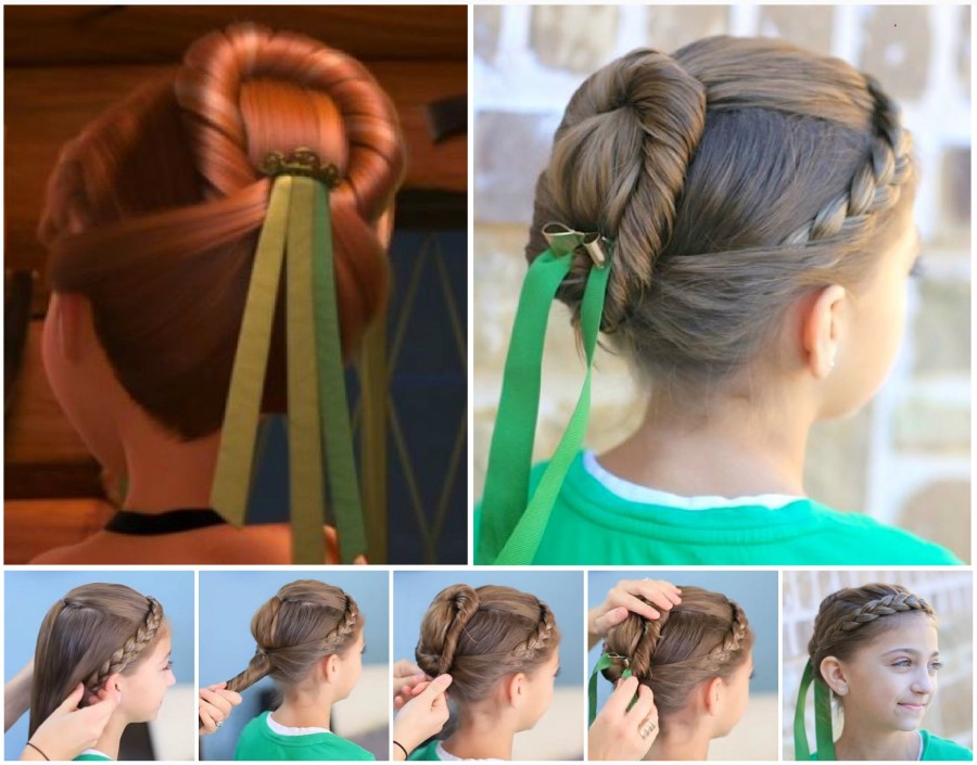 DIY Disney Anna Frozen Coronation Hairstyle Tutorial
