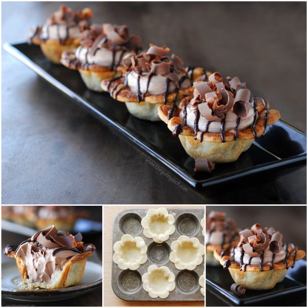 DIY Chocolate Nutella Mine Pies