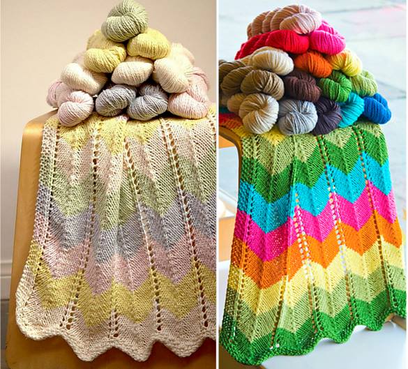 Knit Zig Zag Baby Blanket Free Knitting Pattern