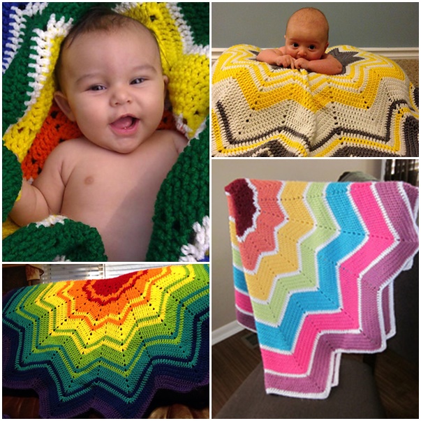 Crochet Rainbow Ripple Baby Blanket Free Crochet Pattern