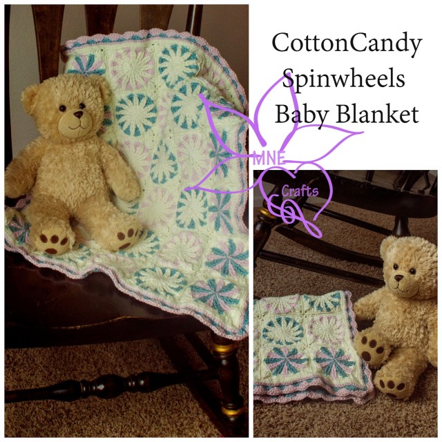 Crochet Cotton Candy Spinwheels Baby Blanket Free Crochet Pattern
