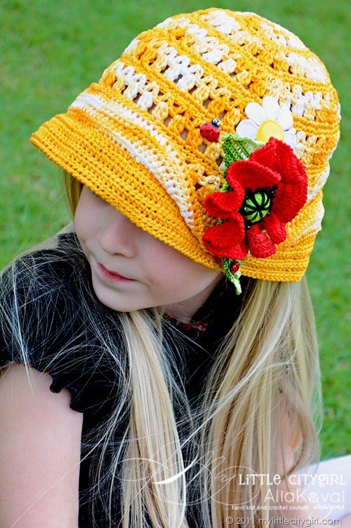 DIY Crochet Summer Sun Hat Free Pattern