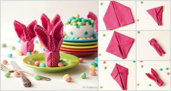 Fab Art DIY Easter Bunny napkin folding