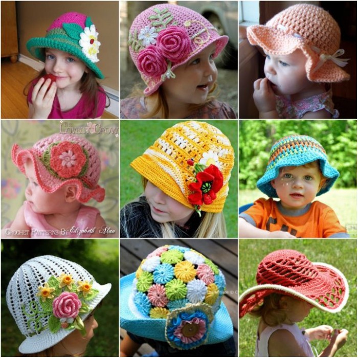 20+ DIY Crochet Girl's Sun Hats with Pattern