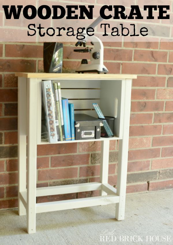 FabArtDIY Wood Wine Crate Ideas and Projects - Wood Crate Storage Table