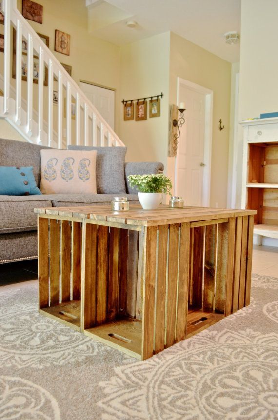 FabArtDIY Wood Wine Crate Ideas and Projects - Pallet Wine Crate Coffee Table