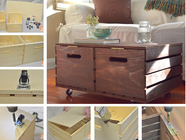 Wood Wine Crate project - DIY Wine Crate Ottoman