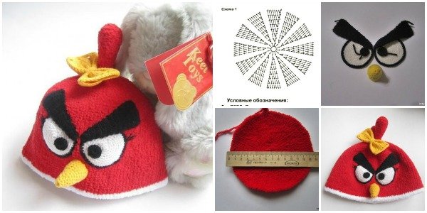 FabArtDIY crochet angry bird hat free pattern