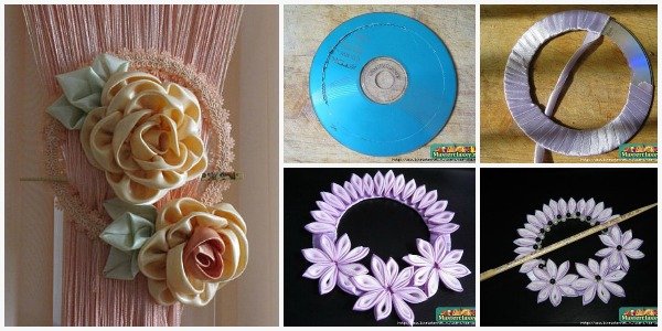 Fabartdiy CD into curtain knot