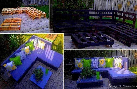 Outdoor Pallet Furniture DIY ideas and tutorials - diy pallet lounge