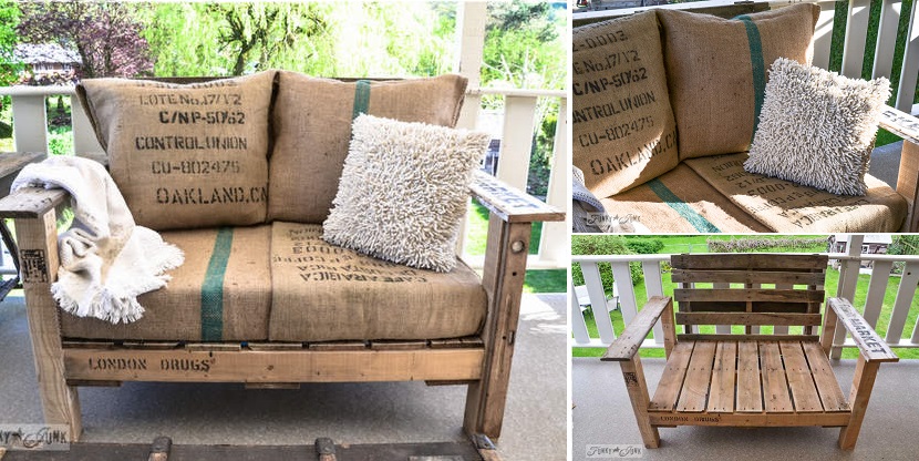 20+ Outdoor Pallet Furniture DIY ideas and tutorials- DIY Pallet wood patio chair