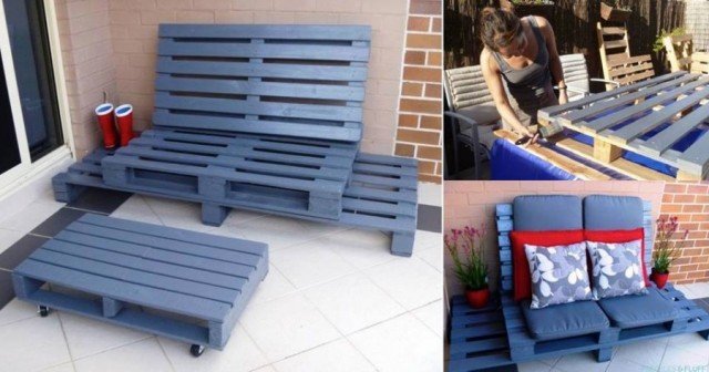 20+ Outdoor Pallet Furniture DIY ideas and tutorials -Wooden Pallet Chillout Lounge