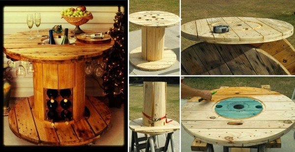 15+ DIY Wood Wire Spool Furniture Ideas and Tutorials