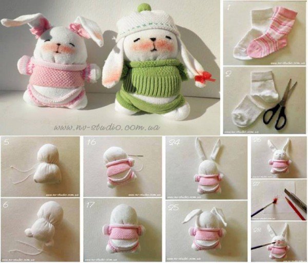 FABARTDIY - DIY adorable sock bunny