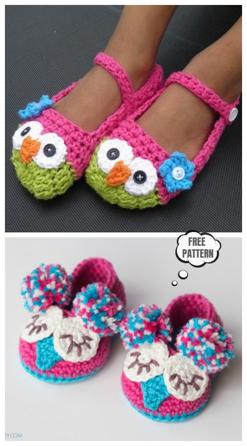Crochet Owl Slippers Free Crochet Patterns and Paid