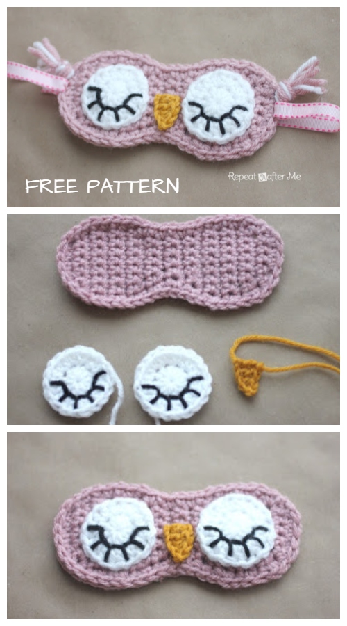 Crochet Owl Sleeping Mask Free Crochet Patterns