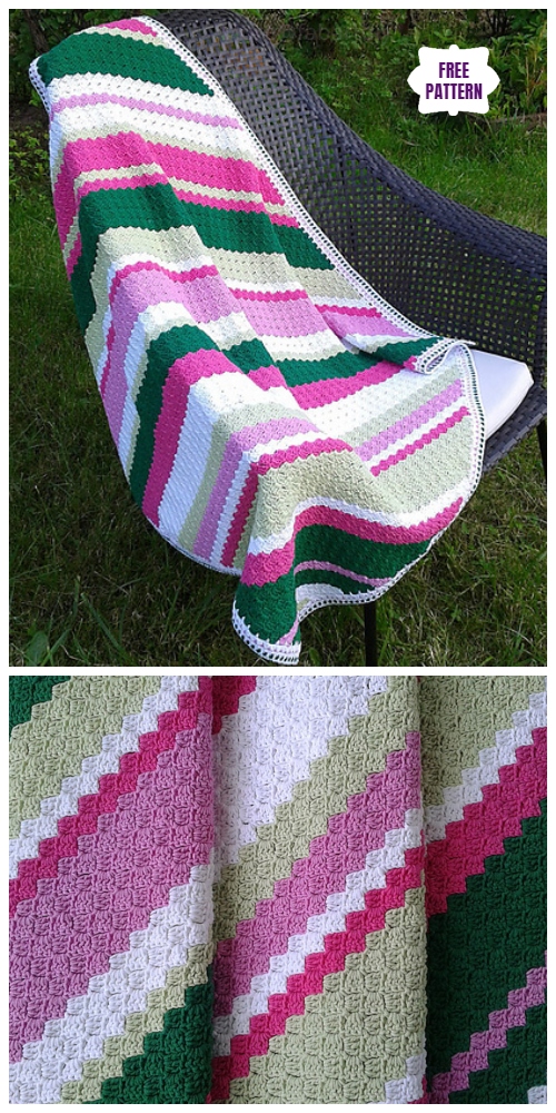 Crochet Corner-to-Corner Throw Blanket Free Crochet Pattern