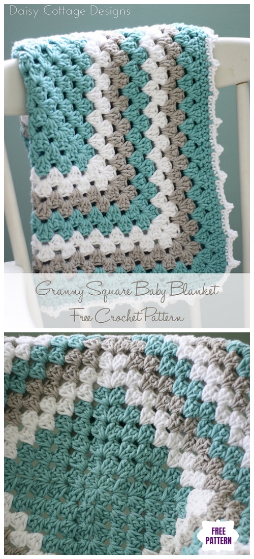 Crochet Granny Square Baby Blanket Free Crochet Pattern